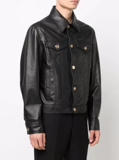 ( Nouvelle Collection ) Versace Veste En Cuir à Boutonnière Homme -Pas Cher Versace Boutique 17713749 37156735 600