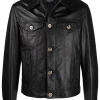 ( Nouvelle Collection ) Versace Veste En Cuir à Boutonnière Homme