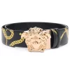 ( Nouvelle Collection ) Versace 5B00V BLACK+GOLD-VERSACEGOLD Ceinture à Boucle Medusa Homme