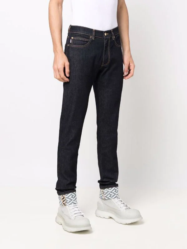 ( Nouvelle Collection ) Versace Jean La Greca à Ourlet Retroussé Homme 3 ( Nouvelle Collection ) Versace Jean La Greca à Ourlet Retroussé Homme – Image 3