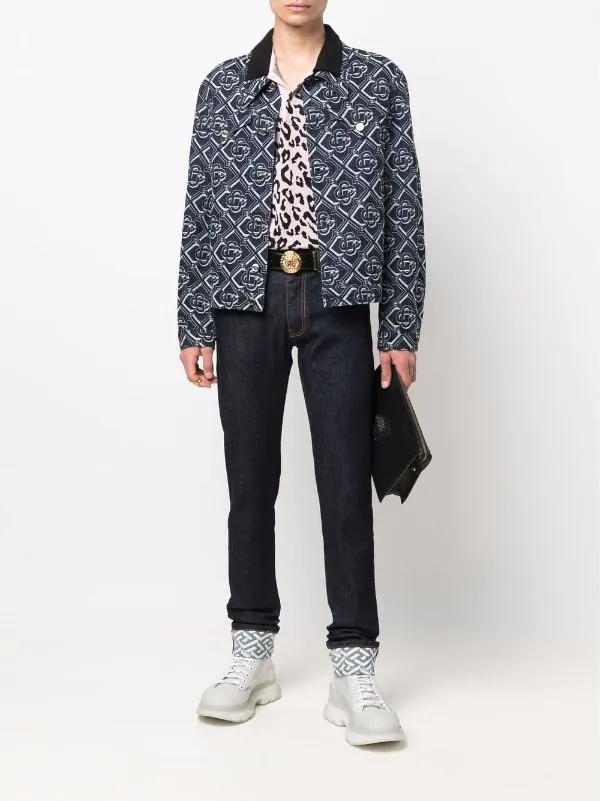 ( Nouvelle Collection ) Versace Jean La Greca à Ourlet Retroussé Homme 2 ( Nouvelle Collection ) Versace Jean La Greca à Ourlet Retroussé Homme – Image 2