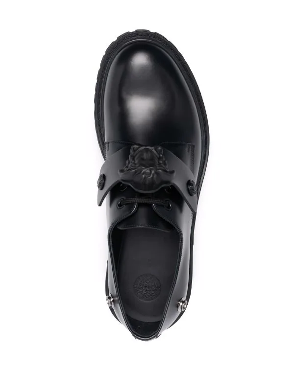 ( Nouvelle Collection ) Versace Derbies à Motif Medusa 1B00B NERO RUTENIO ULTRA BLACK 4 ( Nouvelle Collection ) Versace Derbies à Motif Medusa 1B00B NERO RUTENIO ULTRA BLACK – Image 4