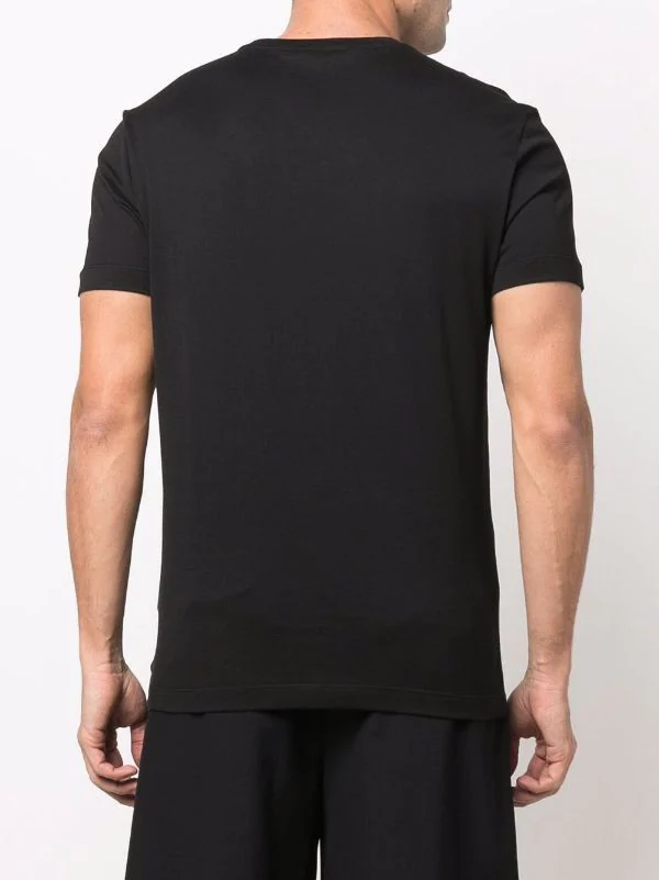 ( Nouvelle Collection ) Versace 1B000 NERO T-shirt à Logo Brodé Homme 4 ( Nouvelle Collection ) Versace 1B000 NERO T-shirt à Logo Brodé Homme – Image 4