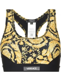 ( Access Edit ) Versace Brassière De Sport à Imprimé Baroque Femme