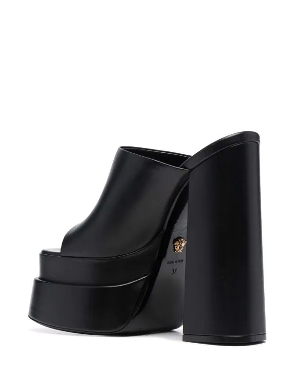 Versace Mules à Talon Haut 165 Mm 1B00V BLACK 3 Versace Mules à Talon Haut 165 Mm 1B00V BLACK – Image 3