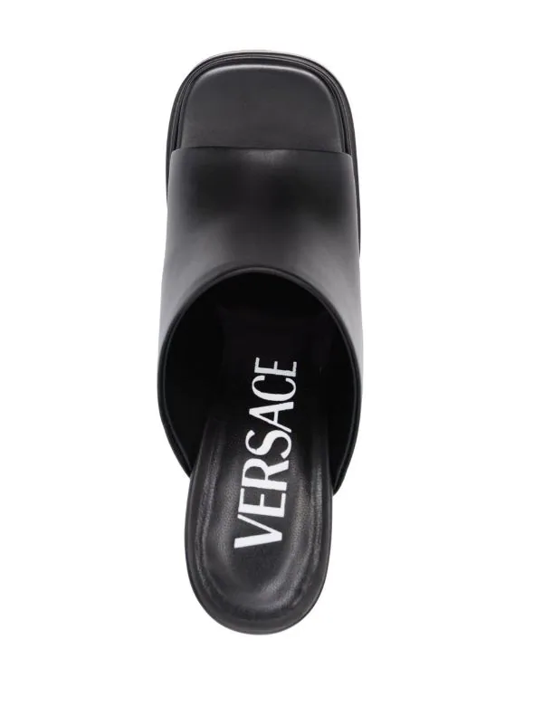 Versace Mules à Talon Haut 165 Mm 1B00V BLACK 4 Versace Mules à Talon Haut 165 Mm 1B00V BLACK – Image 4