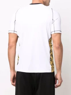 ( Nouvelle Collection ) Versace T-shirt à Empiècements Contrastants 5W030 WHITE PRINT -Pas Cher Versace Boutique 17731927 37171234 600