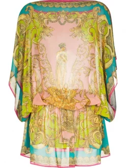 ( Access Edit ) Versace Caftan De Plage à Imprimé Baroque 5P370