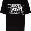 ( Access Edit ) Versace T-shirt à Slogan Imprimé 1B000 BLACK