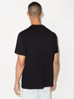 ( Access Edit ) Versace T-shirt à Slogan Imprimé 1B000 BLACK -Pas Cher Versace Boutique 17776434 39492360 600