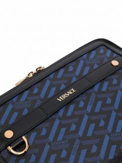 Versace 5U18V Blu Navy+Black-Versace Gold Sac Porté épaule à Imprimé Greca Homme -Pas Cher Versace Boutique 17776745 37630395 600