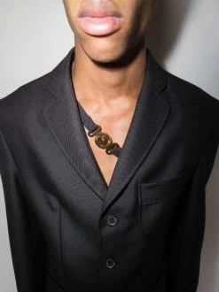 ( Nouvelle Collection ) Versace Blazer à Simple Boutonnage 1B000 BLACK -Pas Cher Versace Boutique 17777379 39150595 600