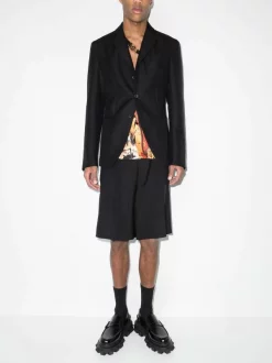 ( Nouvelle Collection ) Versace Blazer à Simple Boutonnage 1B000 BLACK -Pas Cher Versace Boutique 17777379 39150609 600