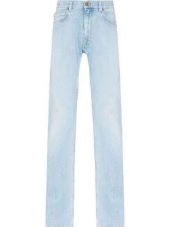 ( Nouvelle Collection ) Versace 1D030 MEDIUM BLUE Jean Slim à Taille Basse Homme