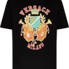 ( Nouvelle Collection ) Versace 1B000 BLACK T-shirt à Logo Imprimé Homme