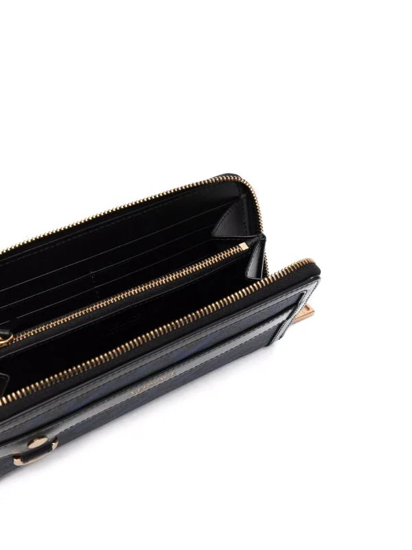 Versace 5U18V BLUNAVY BLACK Portefeuille Zippé à Imprimé Greca Homme 3 Versace 5U18V BLUNAVY BLACK Portefeuille Zippé à Imprimé Greca Homme – Image 3
