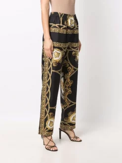 ( Nouvelle Collection ) Versace Pantalon à Imprimé Medusa 5B090 BLACK GOLD -Pas Cher Versace Boutique 17779002 37395156 600