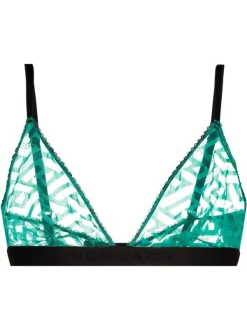 ( Nouvelle Collection ) Versace 1V560 TURQUOISE Brassière Greca Signature En Tulle Femme