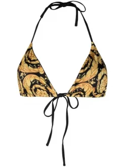 Versace Haut De Bikini à Imprimé Baroque A7900 GOLD+PRINT