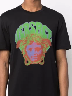Versace T-shirt à Imprimé Medusa Music 1B000 BLACK -Pas Cher Versace Boutique 17801374 37524887 600