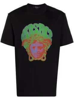 Versace T-shirt à Imprimé Medusa Music 1B000 BLACK