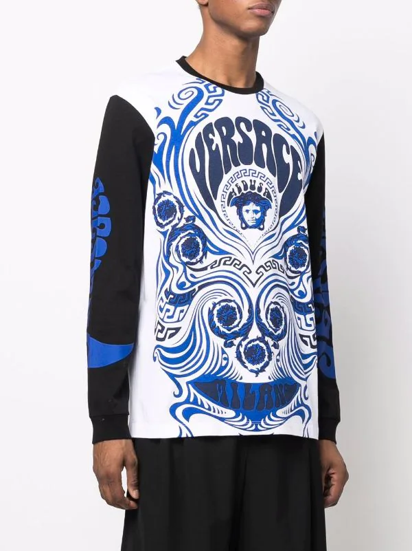 ( Nouvelle Collection ) Versace T-shirt Medusa Music à Manches Longues Homme 3 ( Nouvelle Collection ) Versace T-shirt Medusa Music à Manches Longues Homme – Image 3