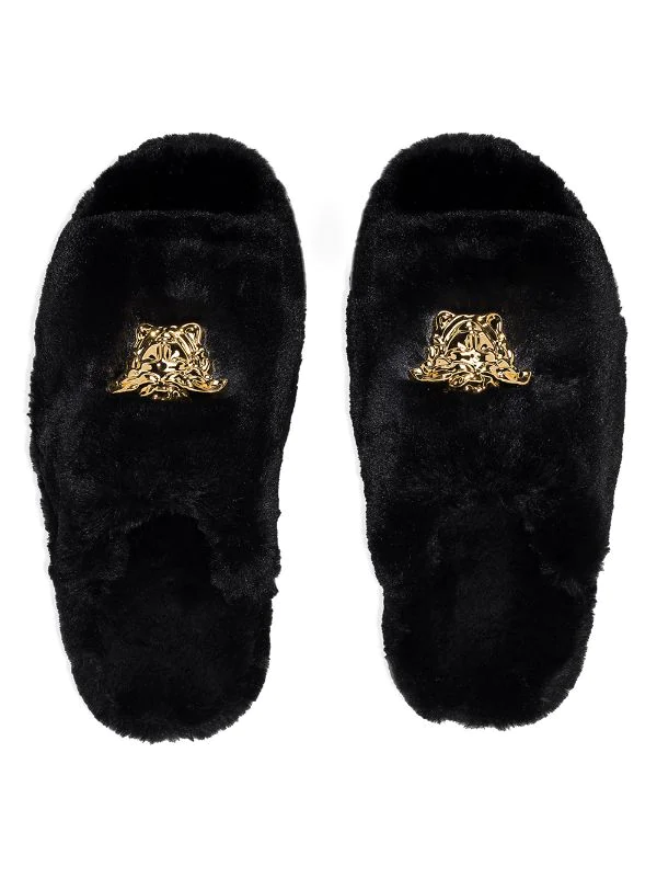 Versace Chaussons Medusa à Bout Ouvert Z1008 NERO 4 Versace Chaussons Medusa à Bout Ouvert Z1008 NERO – Image 4