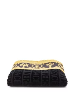 Versace Serviette De Plage à Détails Barocco Z4800 NERO -Pas Cher Versace Boutique 17804867 39160978 600