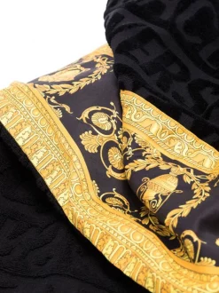 Versace Serviette De Plage à Détails Barocco Z4800 NERO -Pas Cher Versace Boutique 17804867 39162596 600