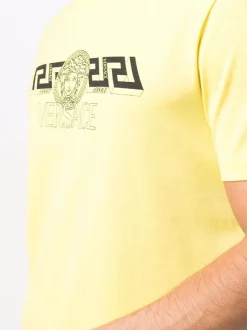( Nouvelle Collection ) Versace 1Y500 GIALLO T-shirt Medusa à Imprimé Graphique Homme -Pas Cher Versace Boutique 17813861 37502942 600