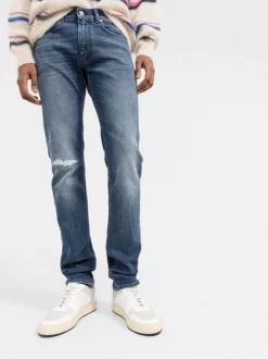 ( Nouvelle Collection ) Versace 1D240 FADED BLUE Jean Slim à Plaque Medusa Homme -Pas Cher Versace Boutique 17814701 2a6f985c 1d43 46e0 9f3c 34108023f5cd 600