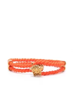 ( Nouvelle Collection ) Versace Bracelet En Corde à Breloque Medusa 1R38V BRIGHTCORAL-VERSACEGOLD