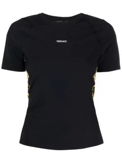 ( Nouvelle Collection ) Versace T-shirt à Logo Imprimé 5B010 BLACK+PRINT