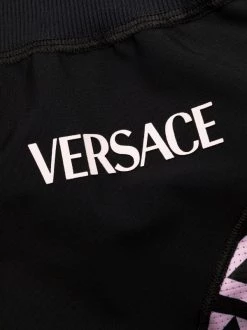 ( Nouvelle Collection ) Versace 5B530 NERO + CANDY Short De Cyclisme à Imprimé Greca Signature Femme -Pas Cher Versace Boutique 17827009 37514984 600