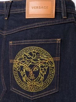 ( Nouvelle Collection ) Versace Jupe Medusa Head En Jean Femme -Pas Cher Versace Boutique 17830469 37571635 600