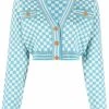 ( Nouvelle Collection ) Versace Cardigan Crop à Carreaux 2V450
