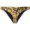 ( Nouvelle Collection ) Versace 5B000 BLACK GOLD Bas De Bikini à Logo Brodé Femme
