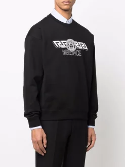 Versace 1B000 Sweat à Logo Imprimé Homme -Pas Cher Versace Boutique 17831451 37566619 600
