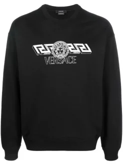 Versace 1B000 Sweat à Logo Imprimé Homme