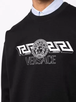 Versace 1B000 Sweat à Logo Imprimé Homme -Pas Cher Versace Boutique 17831451 37567981 600