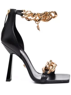 Versace Sandales Medusa à Détail De Chaîne Femme