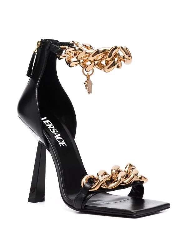 Versace Sandales Medusa à Détail De Chaîne Femme 2 Versace Sandales Medusa à Détail De Chaîne Femme – Image 2