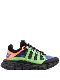 ( Nouvelle Collection ) Versace Baskets Trigeca 6B840 BLACK MULTI