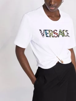 ( Nouvelle Collection ) Versace T-shirt Brodé à Détail D'épingle 2W070 10 ( Nouvelle Collection ) Versace T-shirt Brodé à Détail D'épingle 2W070 -Pas Cher Versace Boutique 17841418 37581874 600