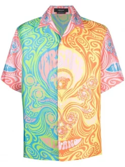 ( Nouvelle Collection ) Versace Chemise à Motif Imprimé Homme