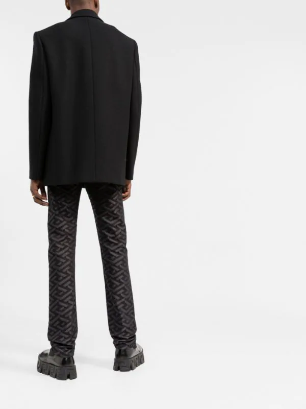 ( Nouvelle Collection ) Versace Jean Slim à Imprimé La Greca 1D040 BLACK 4 ( Nouvelle Collection ) Versace Jean Slim à Imprimé La Greca 1D040 BLACK – Image 4