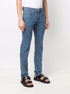 ( Nouvelle Collection ) Versace 1D030 BLUE Jean Droit à Motif Greca Homme -Pas Cher Versace Boutique 17843187 38094178 600