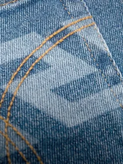 ( Nouvelle Collection ) Versace 1D030 BLUE Jean Droit à Motif Greca Homme -Pas Cher Versace Boutique 17843187 38169477 600