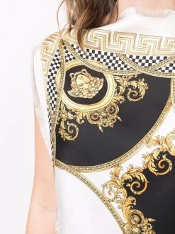 ( Nouvelle Collection ) Versace Caftan Imprimé Greca Sans Manches 5W170 WHITE + GOLD + BLACK -Pas Cher Versace Boutique 17855358 37713674 600