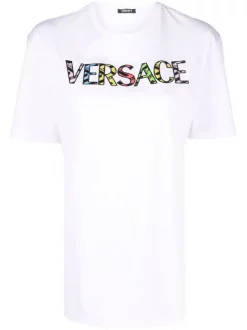 ( Nouvelle Collection ) Versace T-shirt En Coton à Logo Imprimé Homme